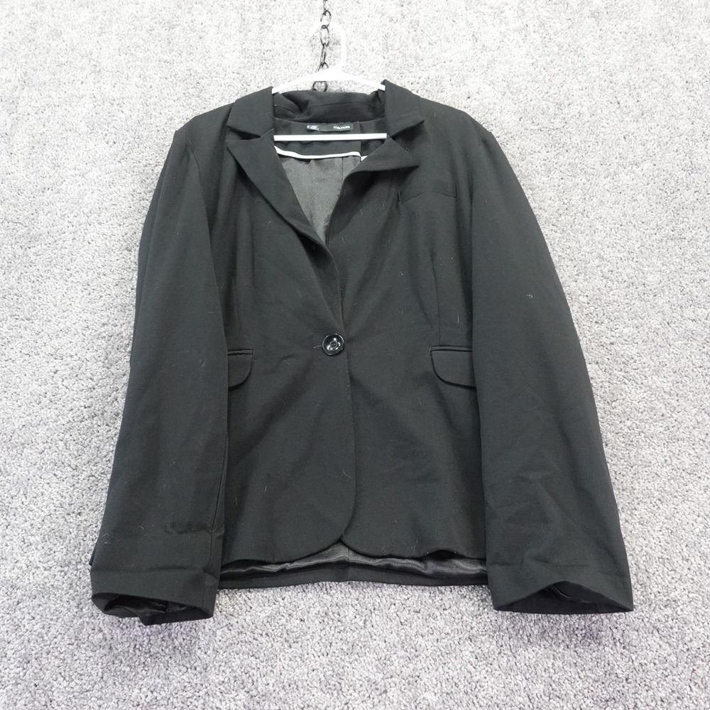 Maurices Blazer Womens Extra Large Black One Button Long Sleeve Professional